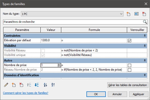 Etape 5 - types de famille - Revit