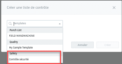 Créer une liste de contrôle