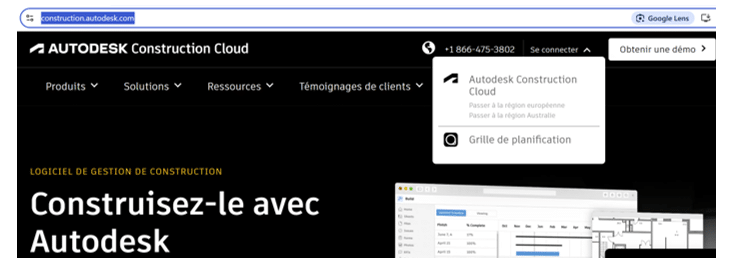 Compte Autodesk Construction Cloud