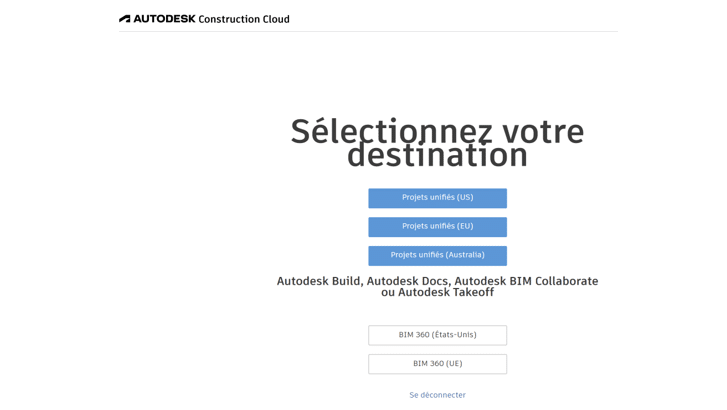 Destination Autodesk Construction Cloud